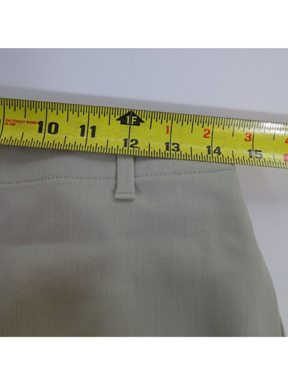 Banana Republic Women Wool Blend Wide Leg Pants Tan Size 4 Flat Front Pockets - Picture 9 of 12